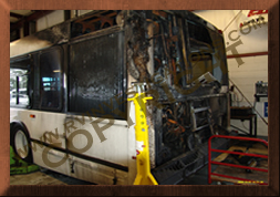 Bus Fires Engine Investigation